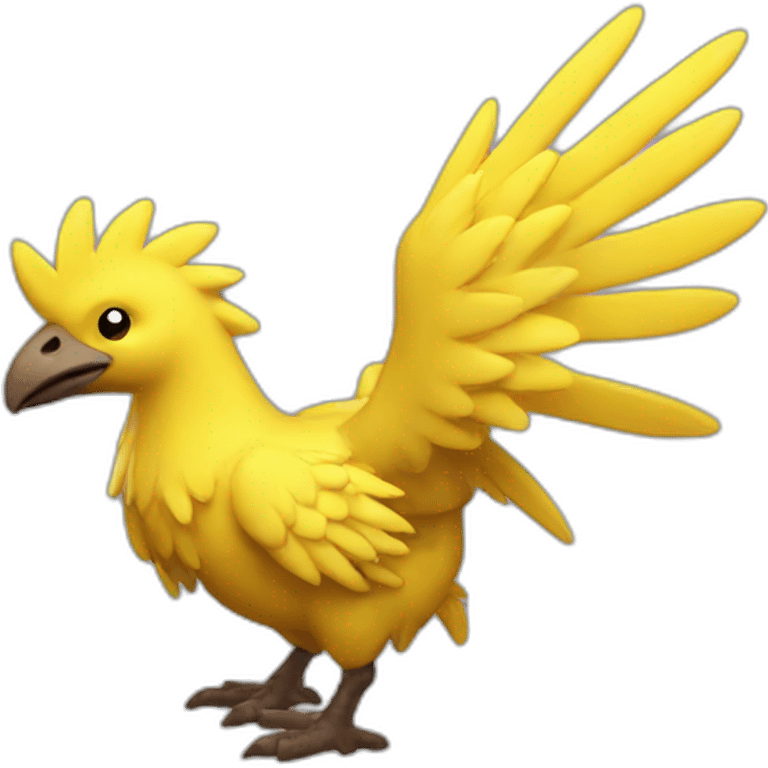 Chocobo waving emoji