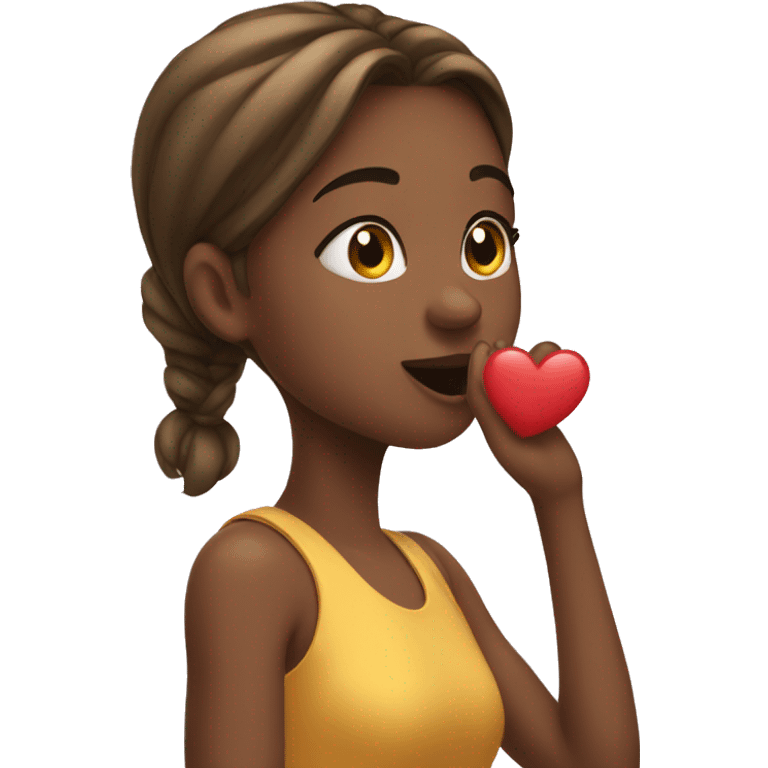 girl blowing a kiss emoji