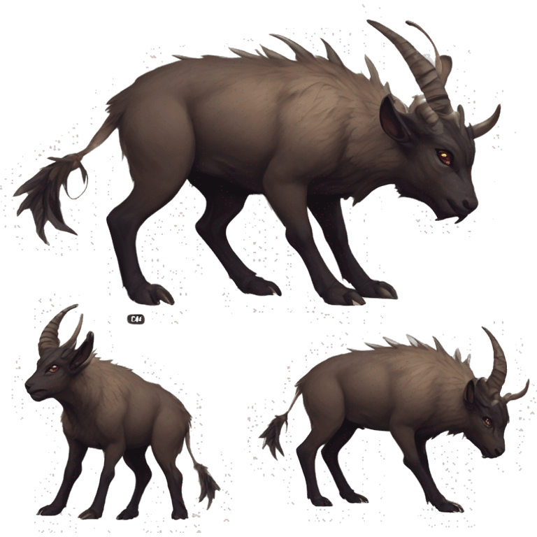 Modern Realistic Rare Fantasy Horned Vernid-Trico-species by LiLaiRa full body emoji