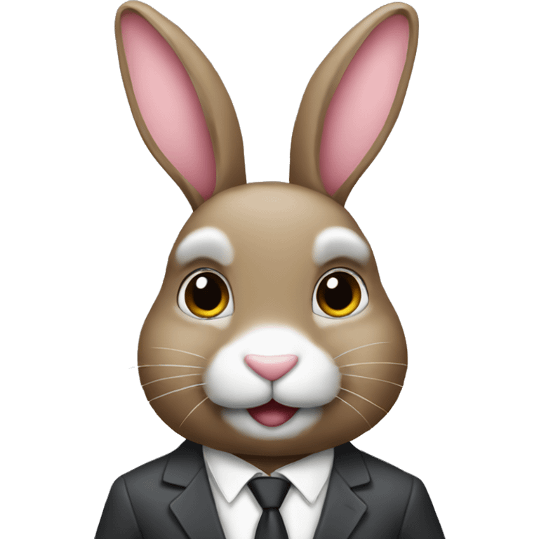 Bunny with a suit on emoji