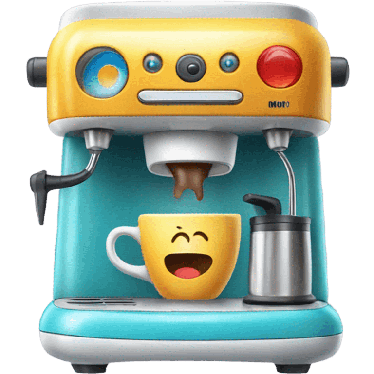 Cute coffee machine mini emoji