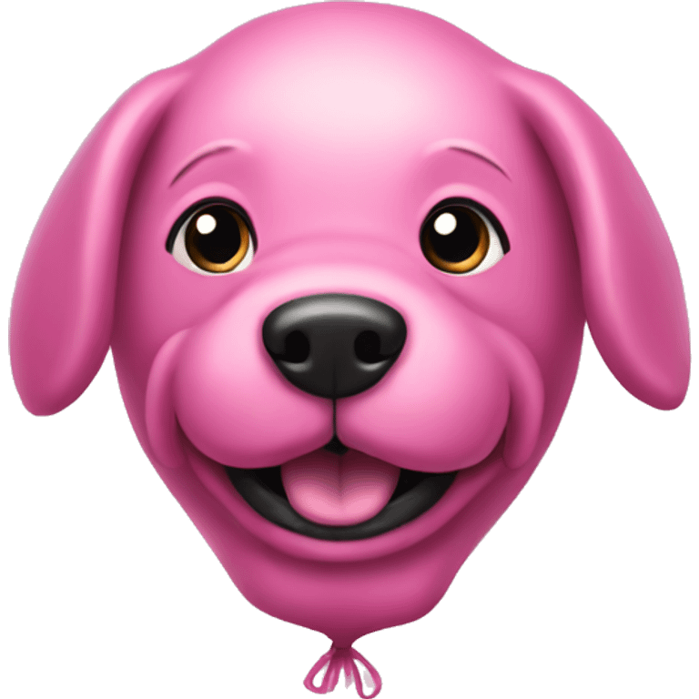 pink dog balloon emoji