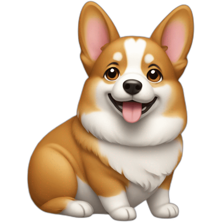 corgy dog on a mac emoji