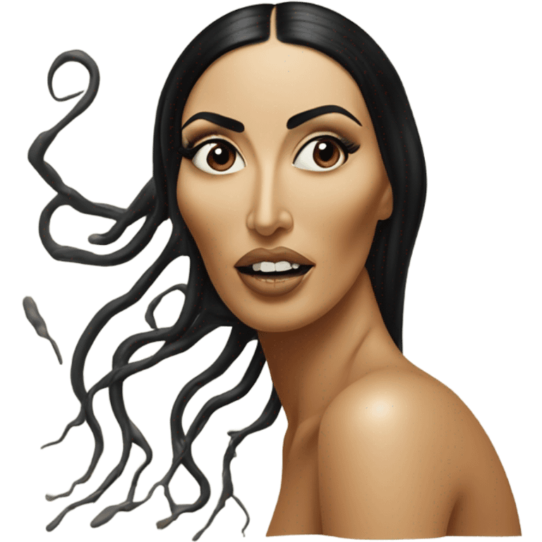 Kim kardashian in a dali nightmare emoji