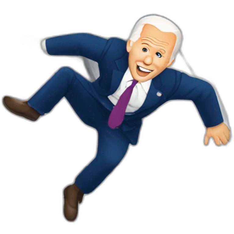 joe biden falling from airplane stair emoji