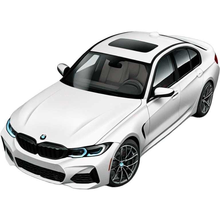 White 2023 BMW M340i emoji