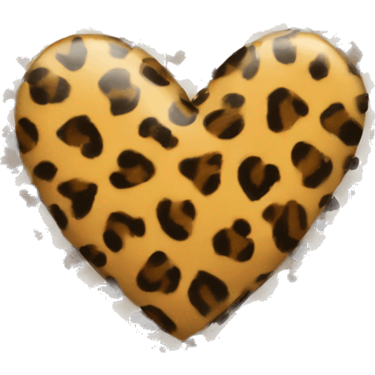 Heart with leopard print emoji