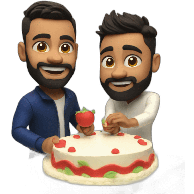 Virat kohli cutting cake emoji