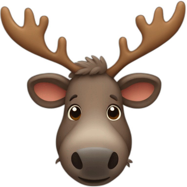 cute cartoon moose emoji