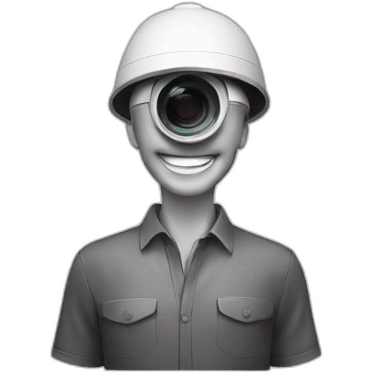 A Man With A CCTV On His Head, Laughing emoji