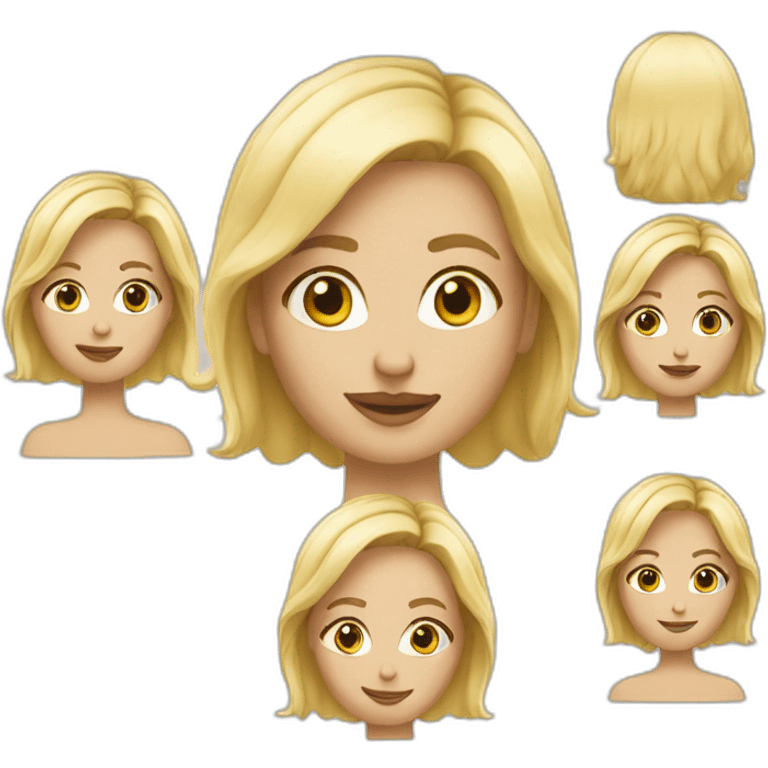 une blonde qui sourrit emoji