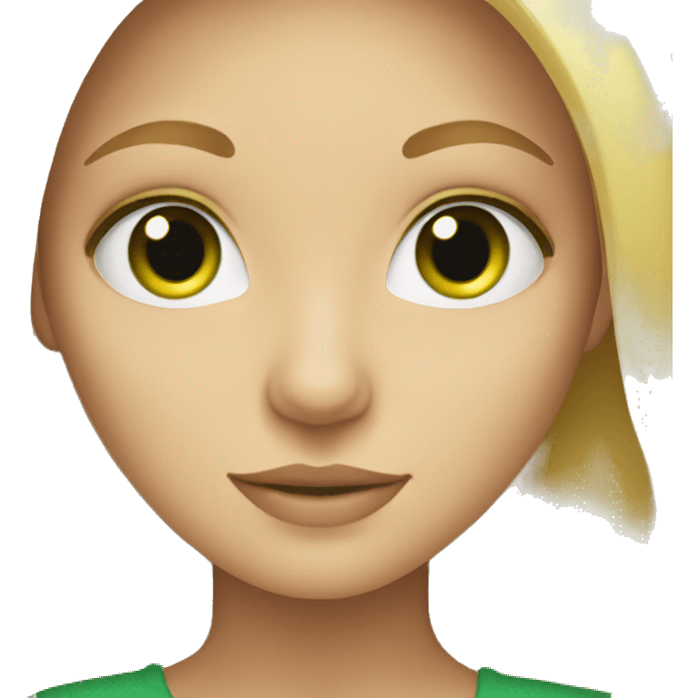 Blonde girl with green eyes  emoji