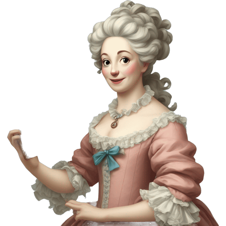 Rococo painting of woman emoji