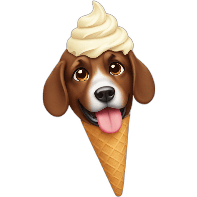 Dog-ice-cream emoji