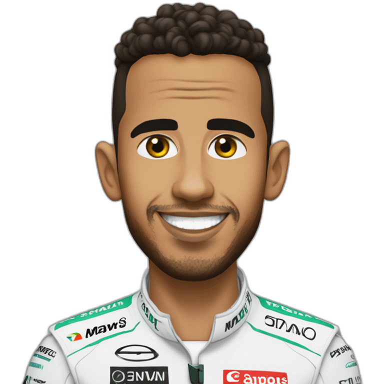 Lewis Hamilton dans une F1 emoji