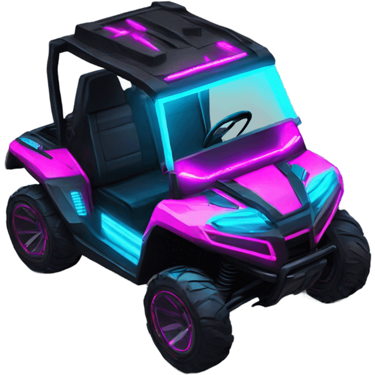 cyber punk UTV neon rapper driving emoji