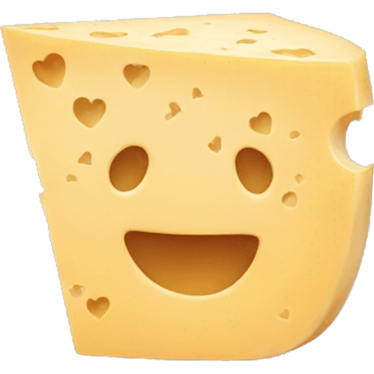 love emoji as cheese  emoji