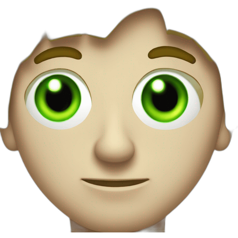 Bitcoin man green eye emoji