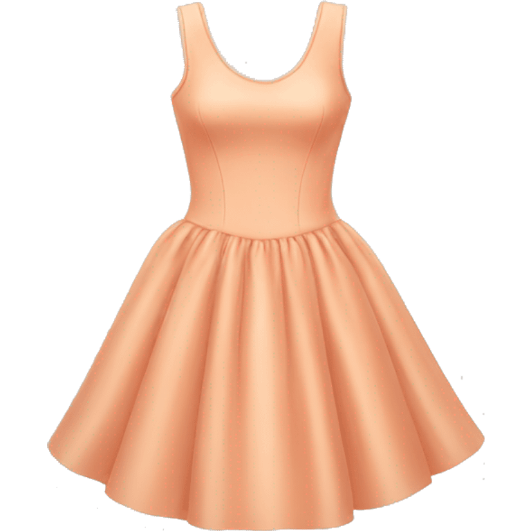 Dress in peach-colored emoji