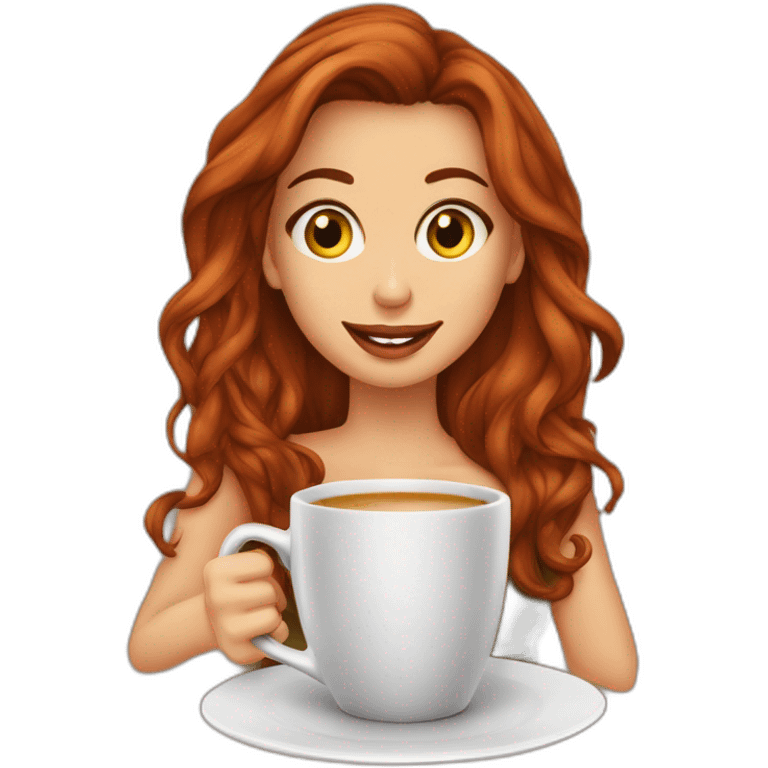 mulher-ruiva-segurando-caneca-café emoji