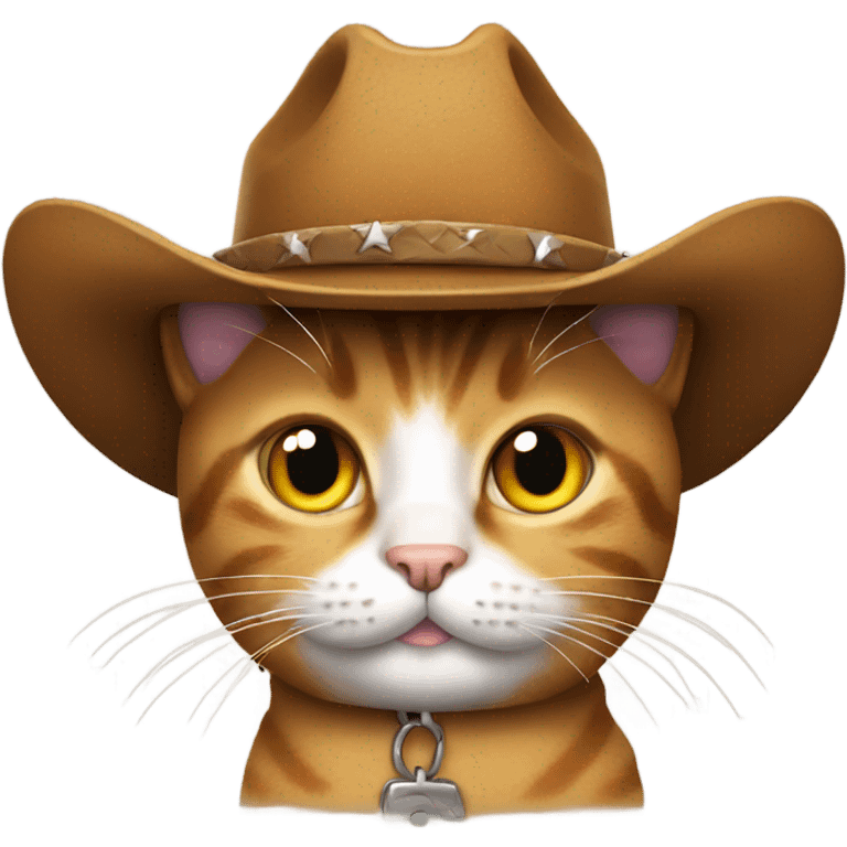 Cat wearing cowboy hat emoji