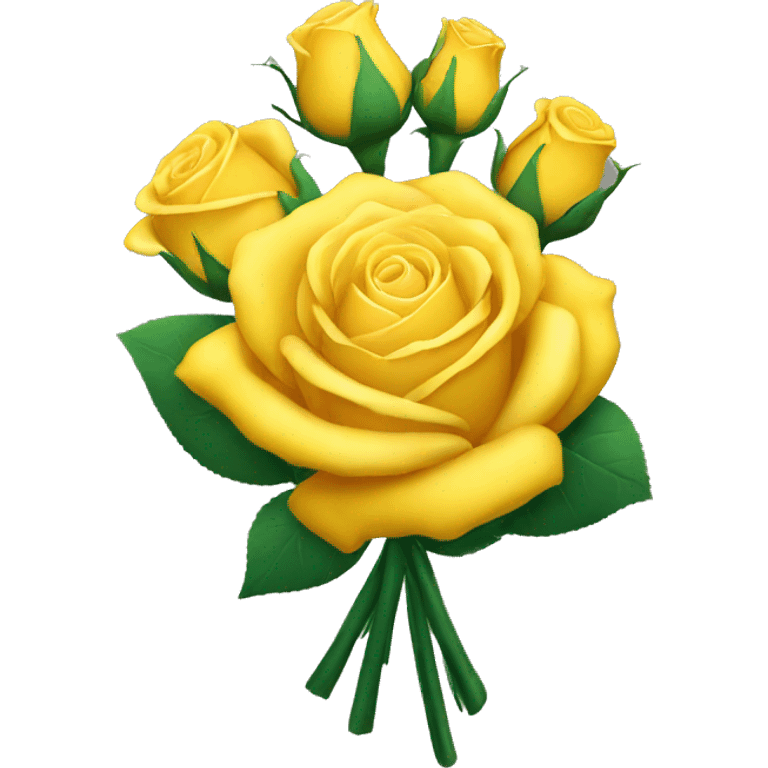 Yellow rose bouquet  emoji