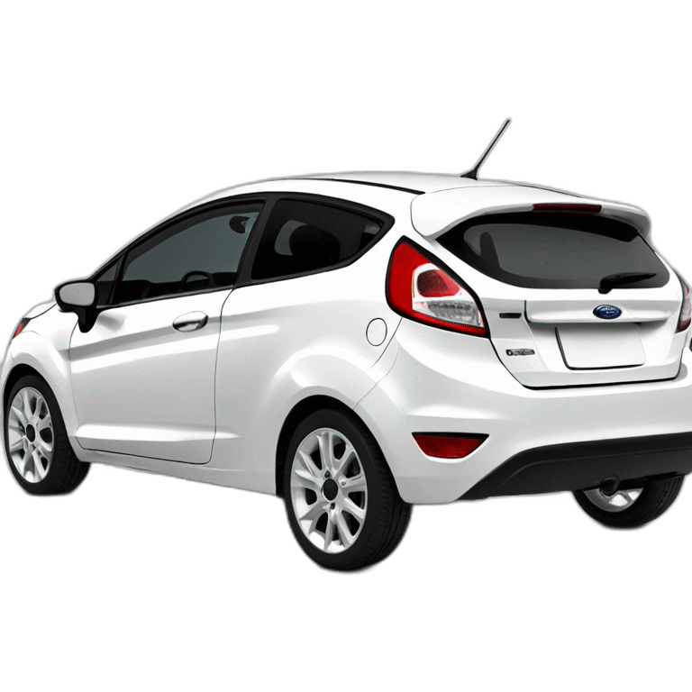 White last generation Ford fiesta emoji