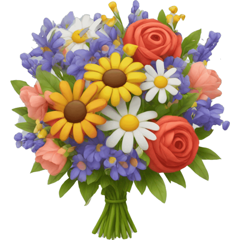 A colorful flowerbouquet emoji