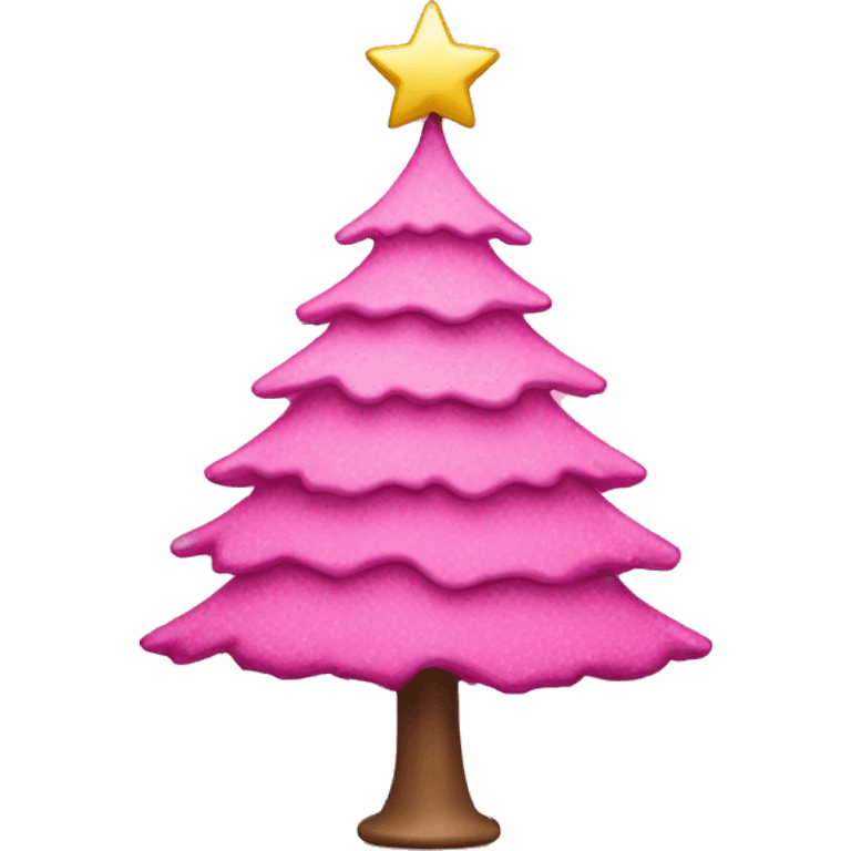 a pink christmas tree emoji