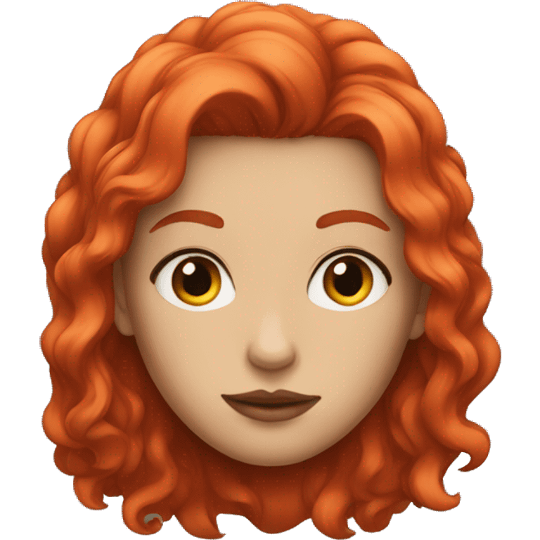 Cool girl with red hair emoji