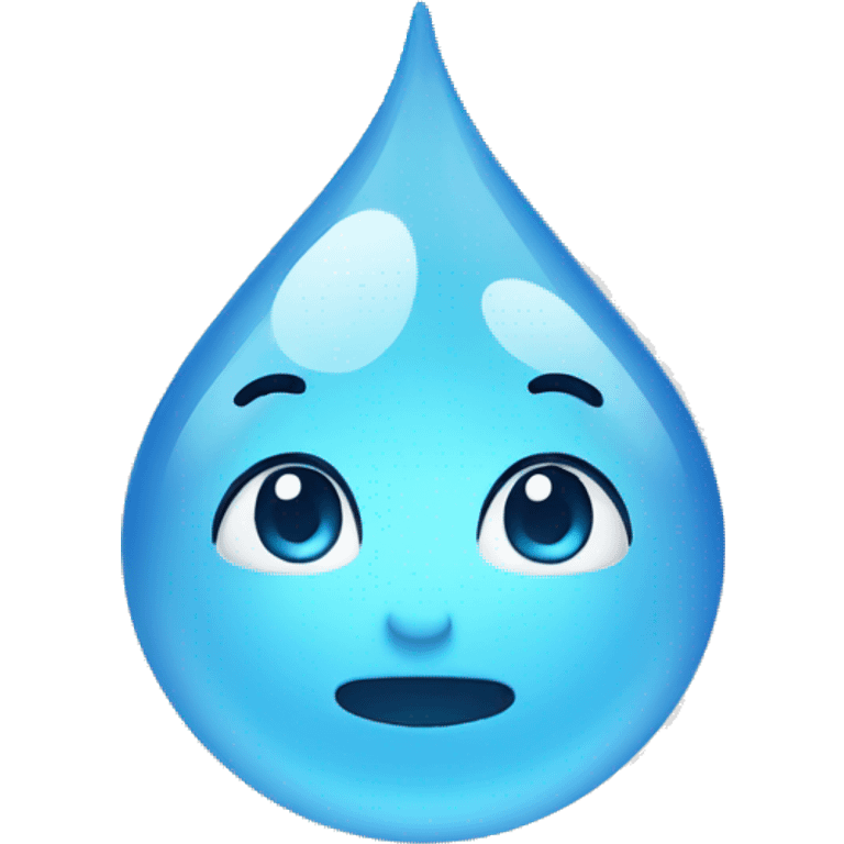 water droplet on face emoji