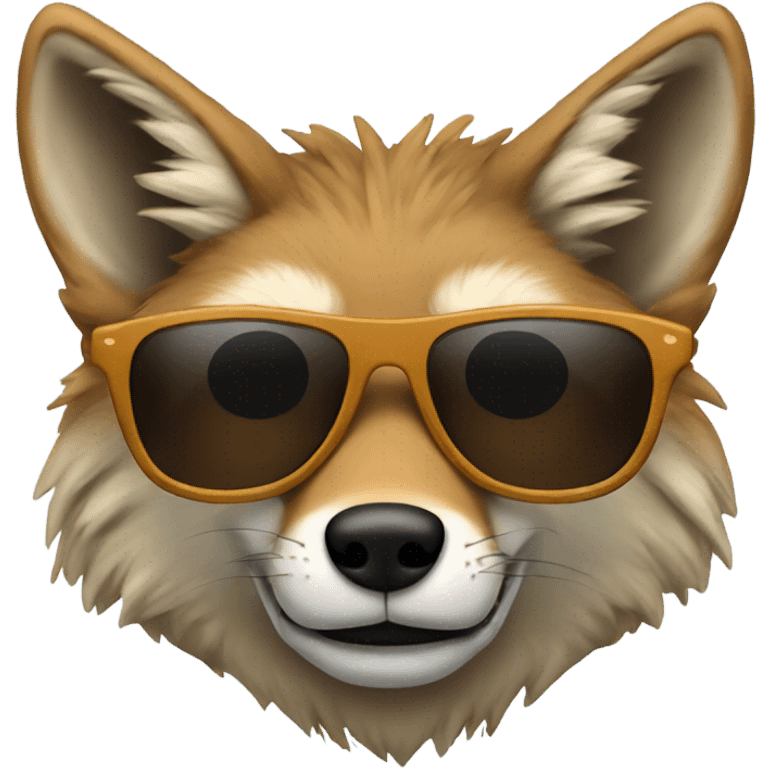 Coyote wearing sunglasses emoji