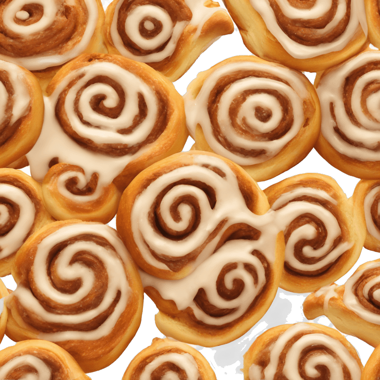 Cinnamon bun with icing emoji