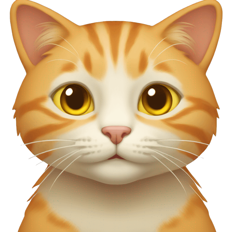 light orange cat, full body, front view emoji