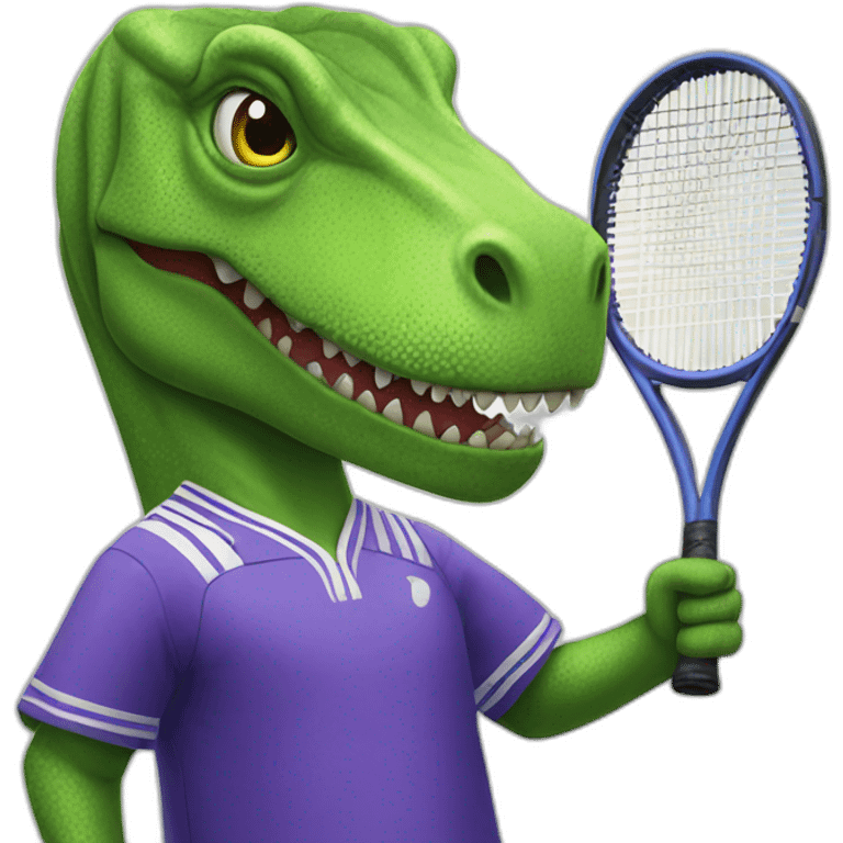 Trex in tennis uniform emoji