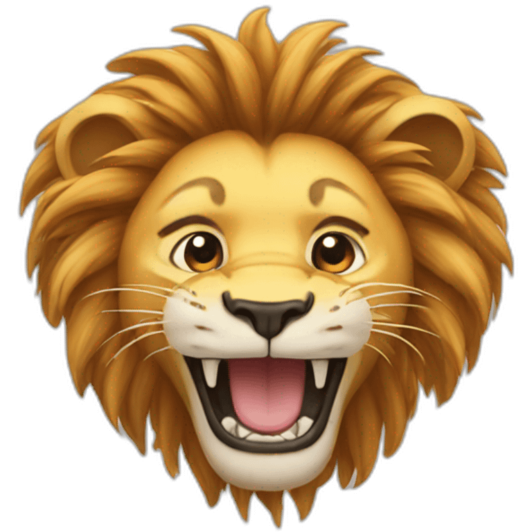 upside down lion emoji