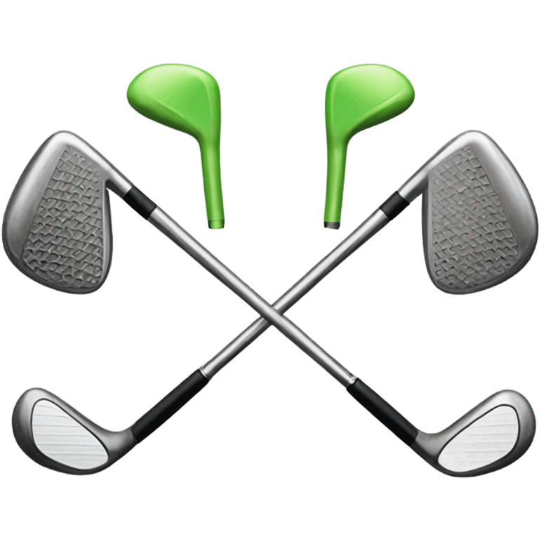 Golf logo of 2 crossed golf clubs different style emoji