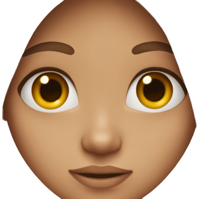 Girl with brown eyes and long hair emoji