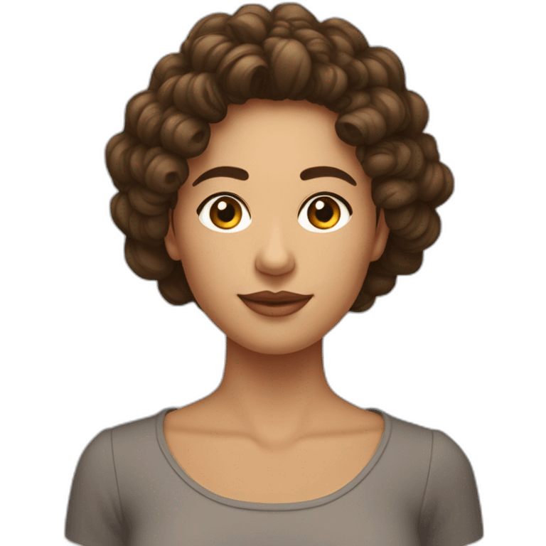 Une femme au cheveux brun et bouclé, le visage un peu long avec une des deux paupières qui descend vers le bas, embrasse un Sri Lankais avec les cheveux courts emoji