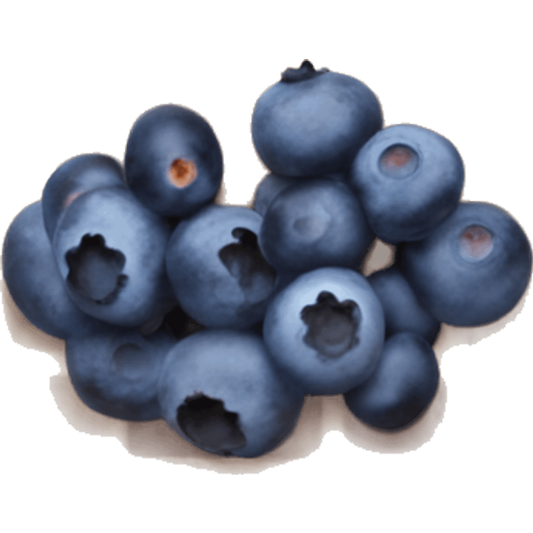 Circular Belgian waffle with blueberries emoji