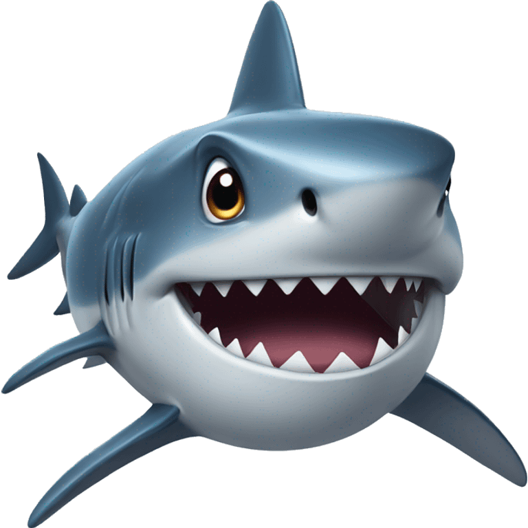 Shark raising eye brow emoji