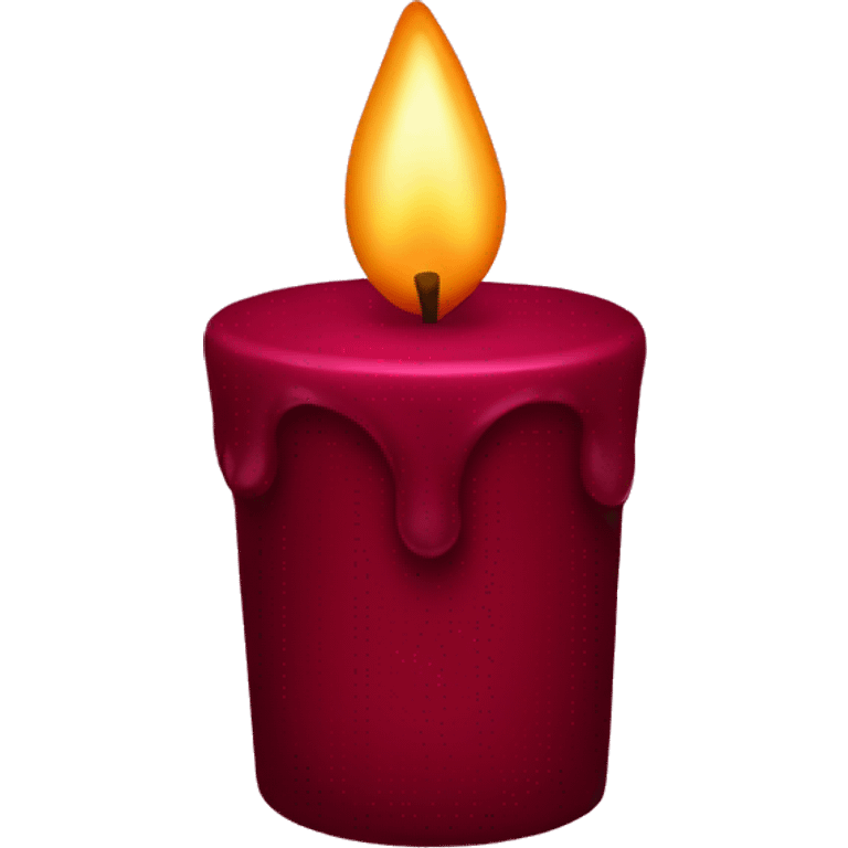 Dark red velvet candle emoji