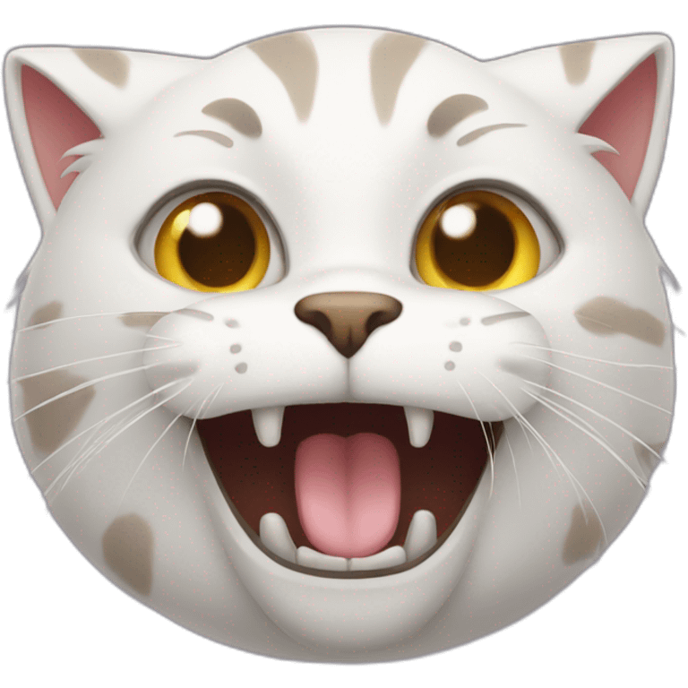 Crazy cat emoji