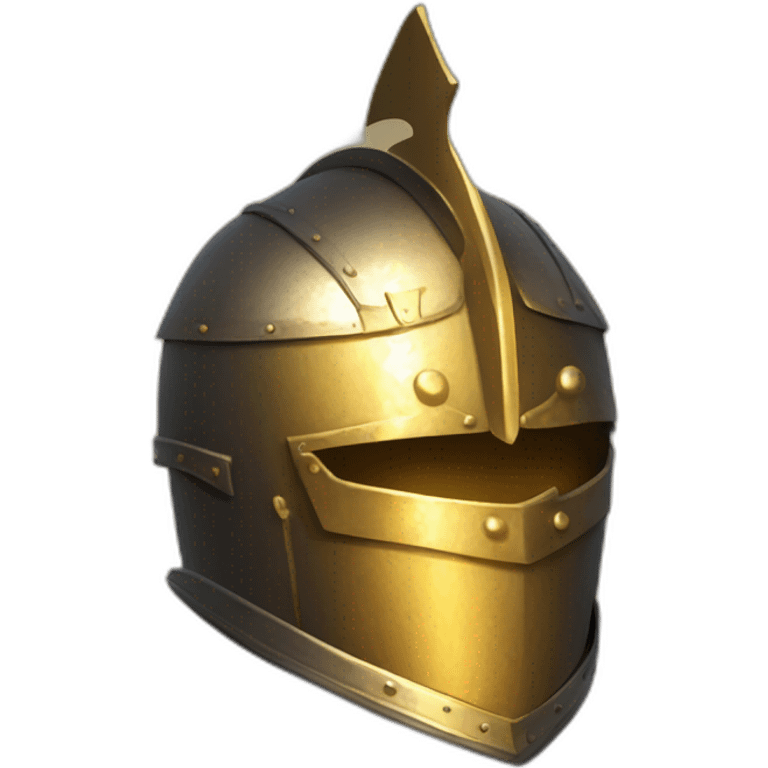 Golden glowing medival armor emoji