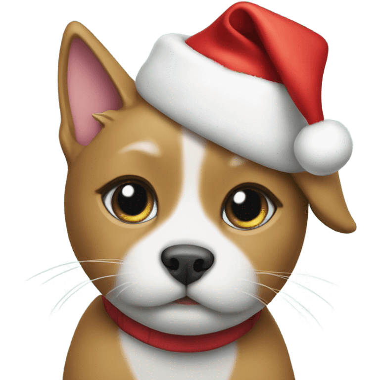 Christmas cat and dog emoji