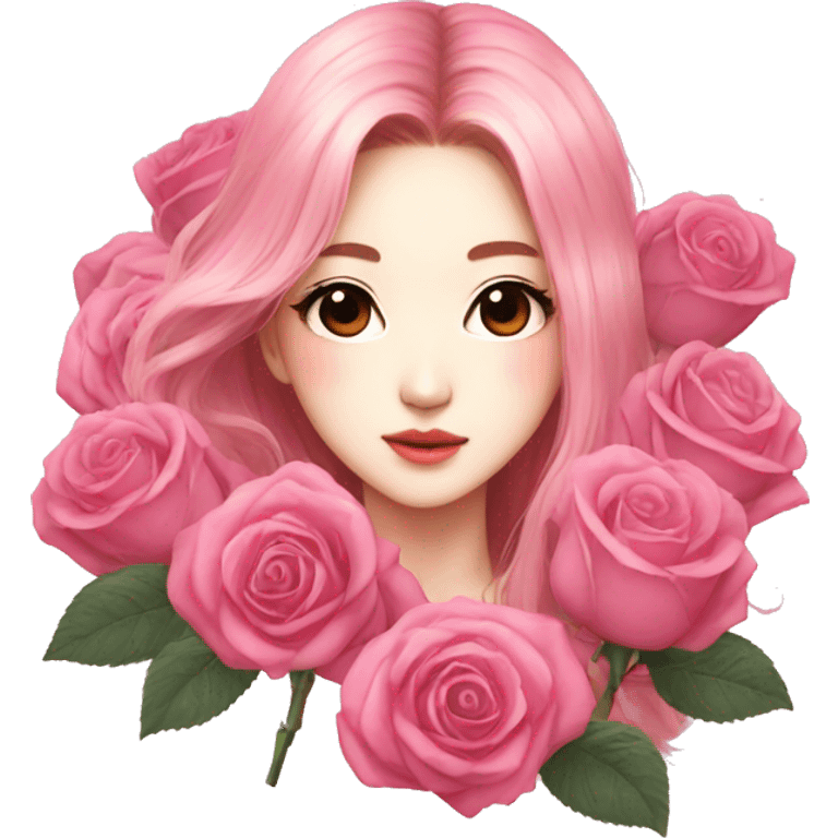 Rose de black pink kpop art emoji