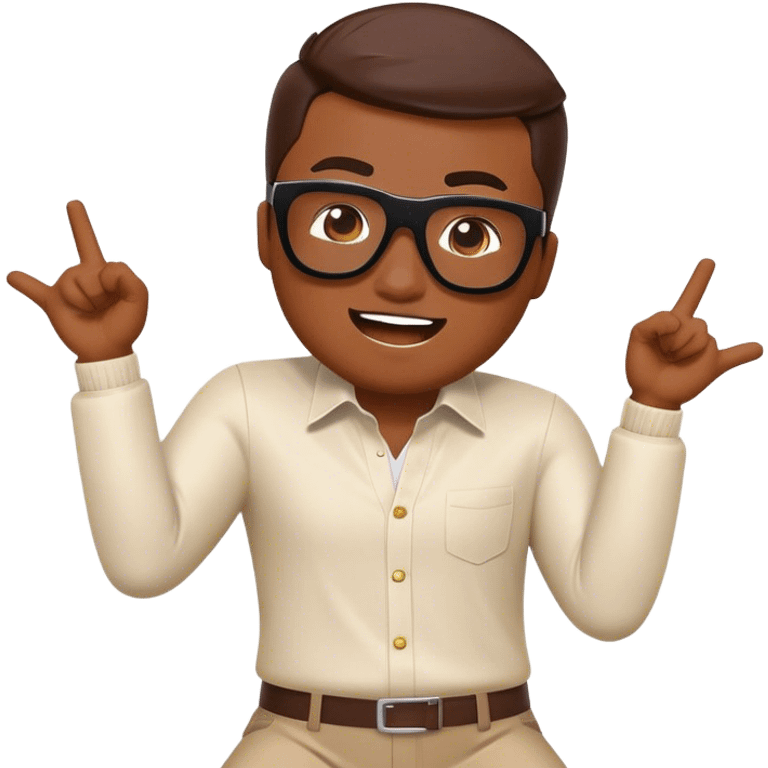 Cinematic Realistic Gangnam Style Pop Culture Emoji, showcasing a playful, iconic portrayal inspired by the hit song rendered with dynamic textures and fun, energetic lighting. emoji