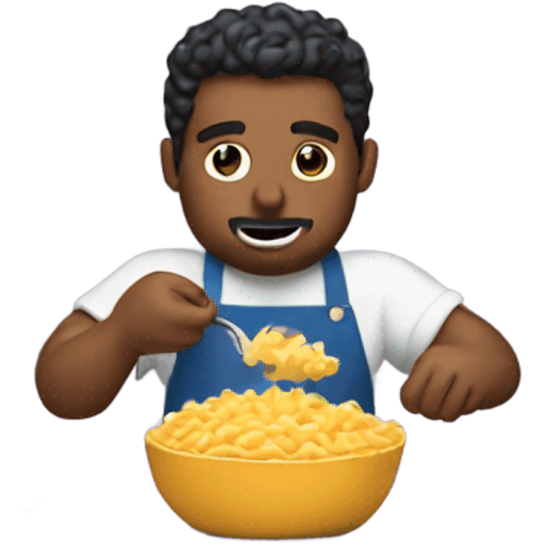 Man making Mac and cheese emoji