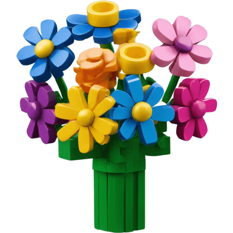 boquet of lego flowers emoji