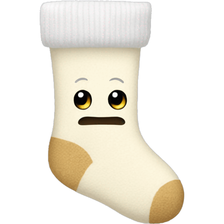 Cream sock emoji